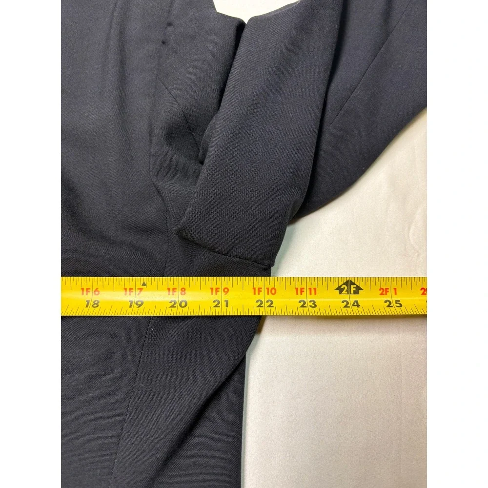 After Six by Rudofker Vintage Black Tuxedo Suit 2Pc Set Men 44L Satin Peak Lapel